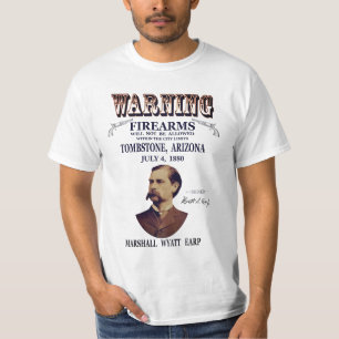 Camiseta Lápide de advertência EUA de Marshall Wyatt Earp