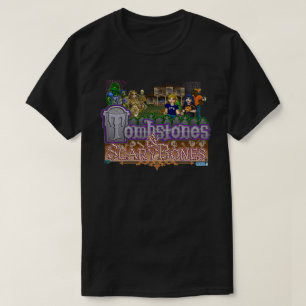 Camiseta Lápides & t-shirt oficial do jogo de ScaryBones