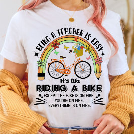 Camiseta lápis arco-íris Agradecimento ao Professor, engraç