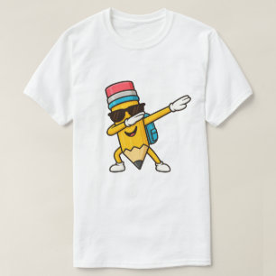 Camiseta Lápis Dabbing Presente de Volta às Aulas 2026 – Ca
