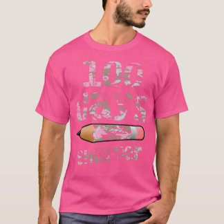 Camiseta lápis de 100 dias, 100 dias de taça de Camouflage