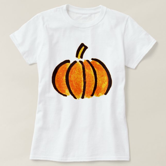 Camiseta Lápis de Abóbora do Halloween, Pumpkins (Frente do Design)
