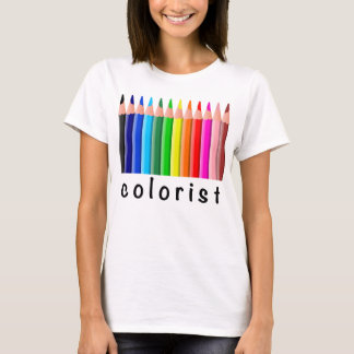 Camiseta Lápis de Cor Colorido Arco-Íris Design Colorista