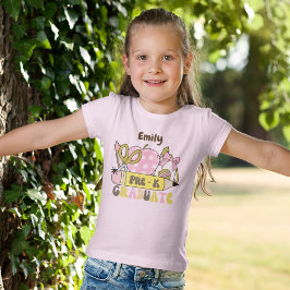 Camiseta Lápis do Arco Retro de Formando Pré-K Personalizad