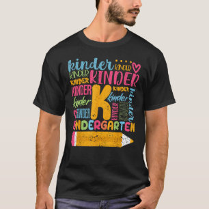 Camiseta Lápis Do Jardim De Infância Engraçado De Volta À P