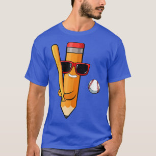 Camiseta Lápis Do Jogador De Beisebol De Volta Ao Esporte D
