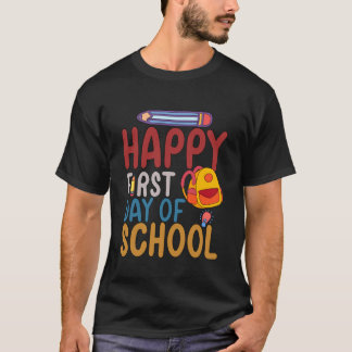Camiseta Lápis do Primeiro Dia de Aula Professor Crianças d