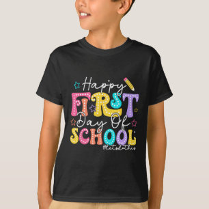 Camiseta Lápis do Primeiro Dia de Aula Professor Crianças d