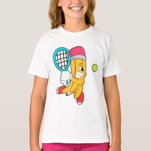 Camiseta Lápis em Tênis com suporte Tênis