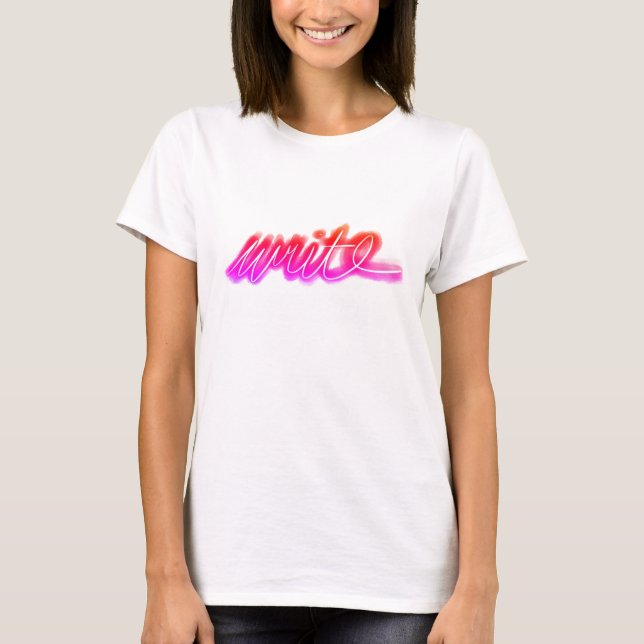 Camiseta Lápis Gráfico de Inspiração Vibrante (Frente)