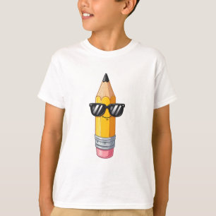 Camiseta Lápis Legal Usando Óculos de Sol Crianças