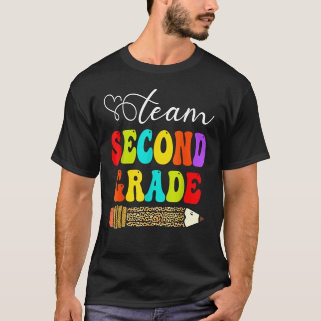 Camiseta Lápis-Leopardo De Segundo Grau Da Equipe De Volta  (Frente)