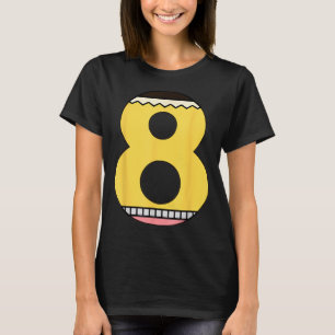 Camiseta Lápis Número 8 Volta às Aulas Aniversário de 8 ano