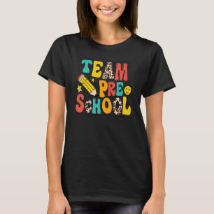 Camiseta Lápis Pré-Escolas da Equipe Leopard Pré-Professor