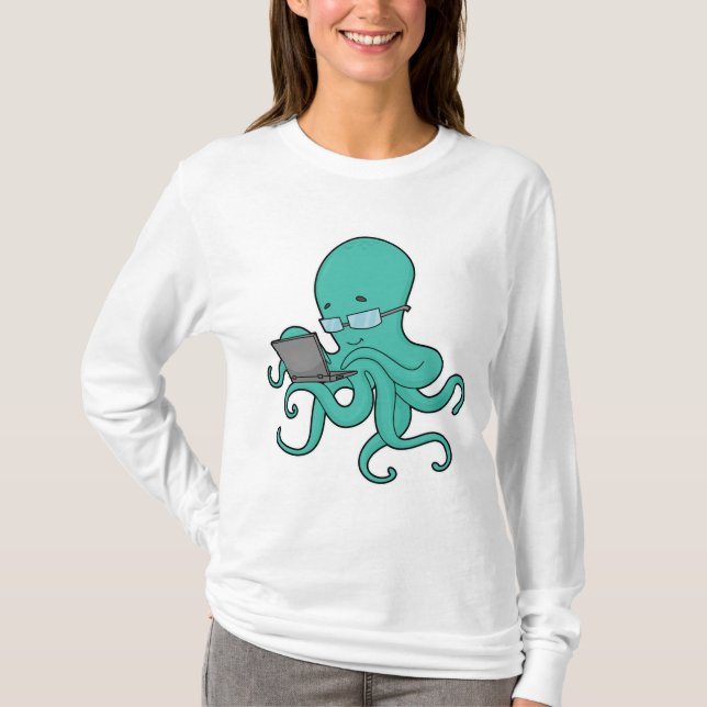 Camiseta Laptop Octopus (Frente)