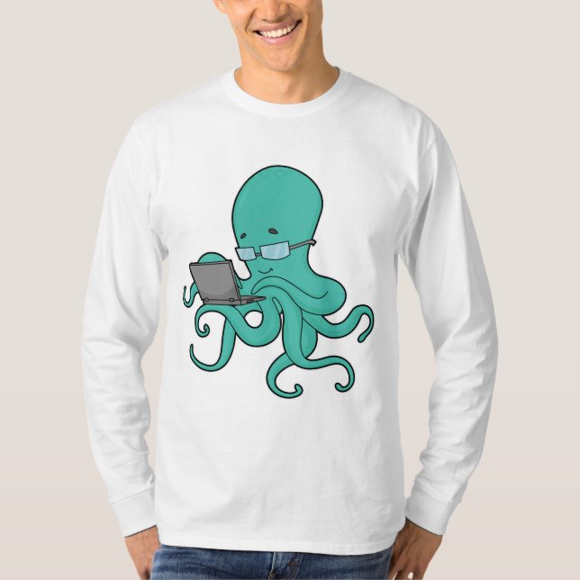 Camiseta Laptop Octopus (Frente)