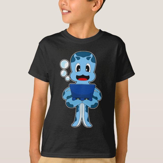 Camiseta Laptop Octopus (Frente)