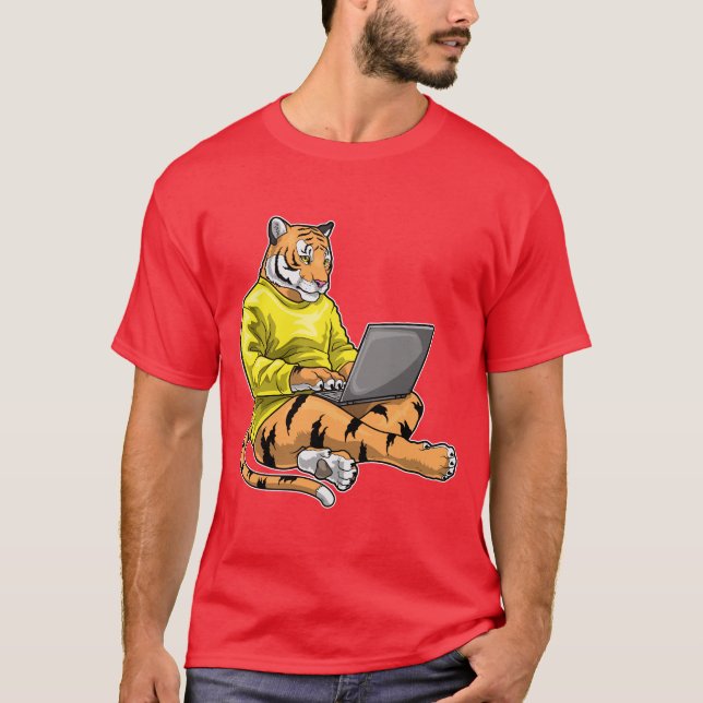 Camiseta Laptop Tiger (Frente)