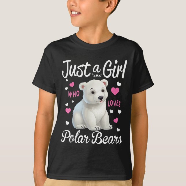 Camiseta Lar Bear Girl Women Funny Just A Girl Who Love Lar (Frente)