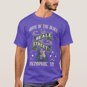 Camiseta Lar do Blues Beale Street Memphis Músico Guit