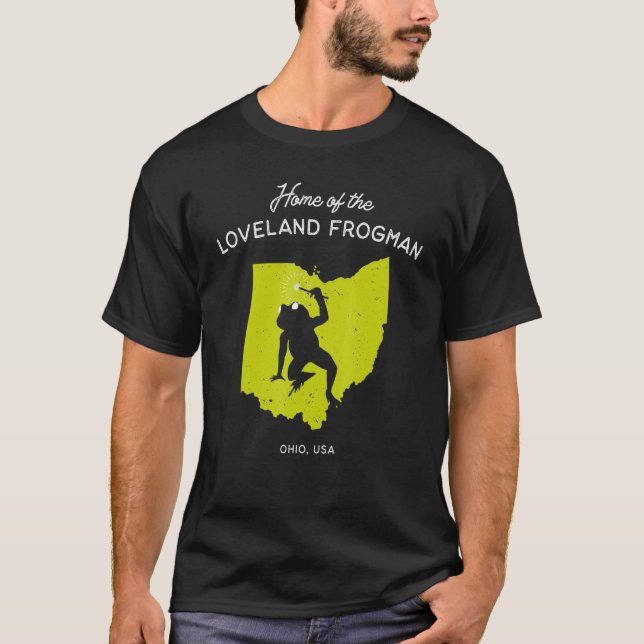 Camiseta Lar Do Loveland Frogman Ohio Usa 1 (Frente)