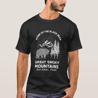 Camiseta Lar do Urso Negro Grandes Montanhas Fumosas Nacio