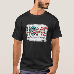 Camiseta Lar Dos Gratuitos Por Causa Da Corajosa Bandeira D