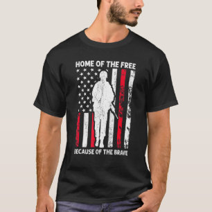 Camiseta Lar Dos Libertos Por Causa Do Brave Vet Americano
