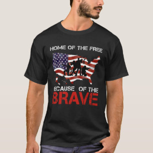 Camiseta Lar Dos Livres Porque Dos Valentes 4 De Julho