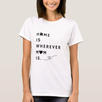Camiseta Lar é Onde a Mamãe Está – Presente Para a Mamãe