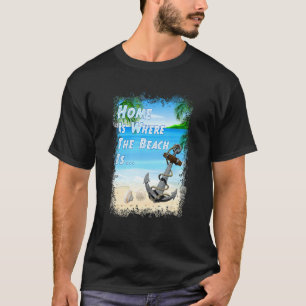 Camiseta Lar É Onde A Praia É Âncora Náutica
