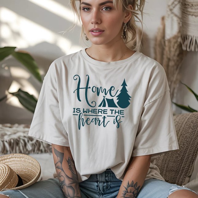 Camiseta Lar é Onde Está o Coração (Criador carregado)