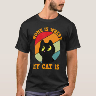 Camiseta Lar é onde meu gato está citação de gato 3
