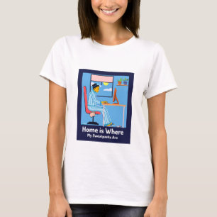 Camiseta Lar é onde meus suados estão em casa doce