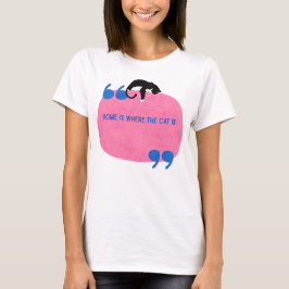 Camiseta Lar é onde o gato está | T-Shirt Cozy Cat Lover