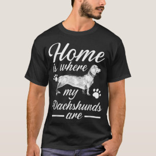 Camiseta Lar É Onde Os Meus Sacos Estão O Cachorro Do Véu.