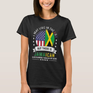 Camiseta Lar jamaicano americano no Jama Patriota Americano