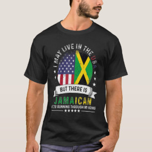 Camiseta Lar jamaicano americano no Jama Patriota Americano