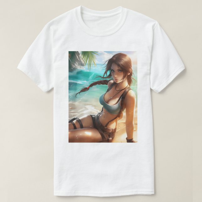 Camiseta Lara Croft Swimcase 7 (Frente do Design)