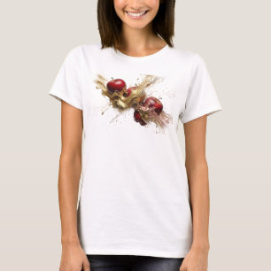 Camiseta Laranja Abstrata Elegante e Estilosa Apple
