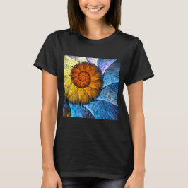 Camiseta Laranja Amarelo Amarelo Abstrato