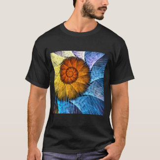 Camiseta Laranja Amarelo Amarelo Abstrato