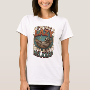 Camiseta Laranja Artístico NÃO ESTOU PREGUIÇOSA, ESTOU APEN