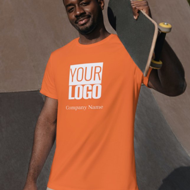 Camiseta Laranja atlética - adicione seu logotipo T-Shirt (Criador carregado)