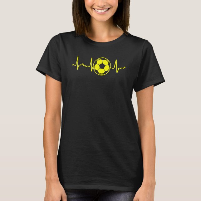 Camiseta Laranja Batimento Cardíaco Bola Laranja Bola de Fu (Frente)