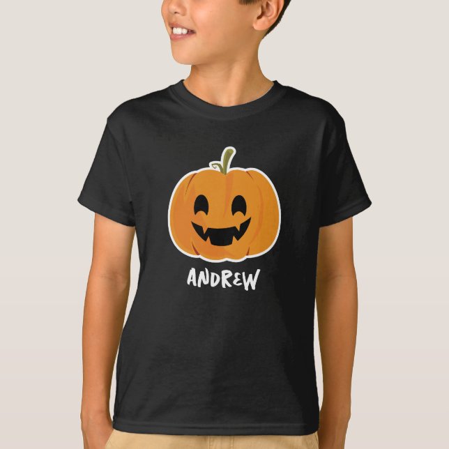 Camiseta Laranja Bonita Nome Personalizado Kids T- (Frente)