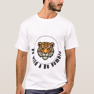 Camiseta Laranja branco ser humilde selvagem