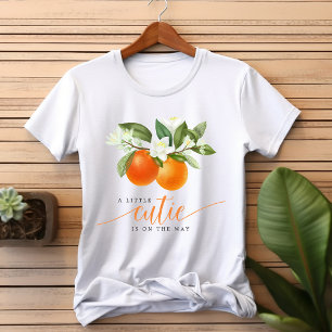 Camiseta Laranja Cítrico Pequeno Doce a Caminho Churrasco d
