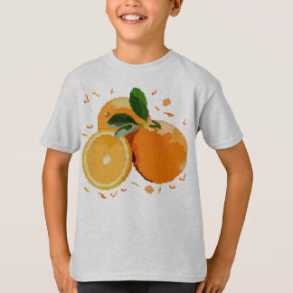 Camiseta Laranja com um galho.
