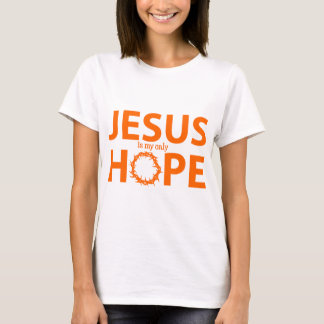 Camiseta laranja da esperança de jesus